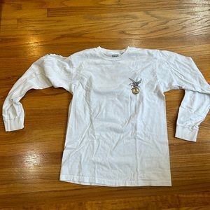 VANS white long sleeve T shirt / SMALL / graphic design